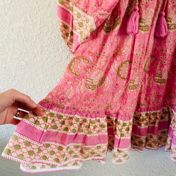 Cleobella Pink and Gold Patterned Mini Dress - Picture 5 of 13